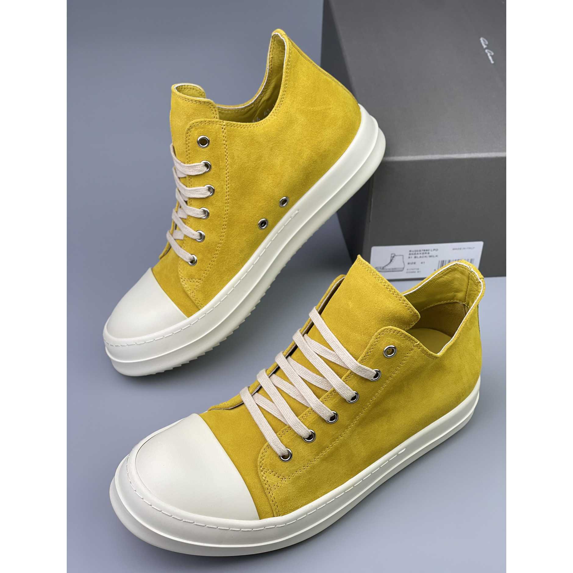 Rick Owens Drkshdw Low Top Ramones Sneakers - FashionPlug