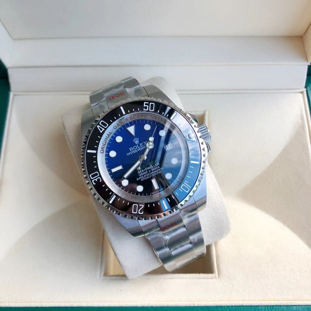 Rolex Men's Sea-Dweller Deep Sea James Cameron Edition Stainless Steel 44mm Deep Blue Dot Dial Watch - FashionPlug