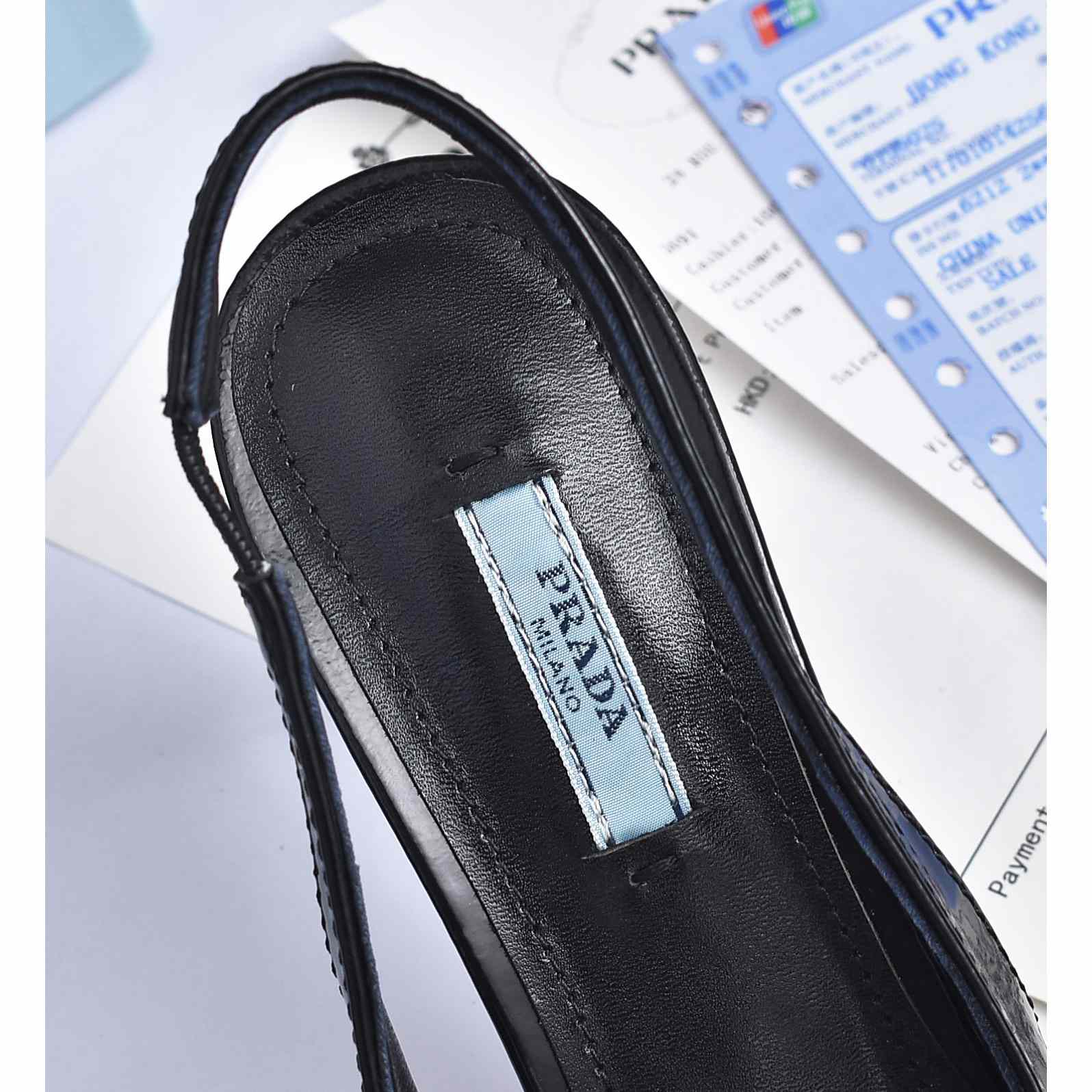 Prada Brushed Leather Slingback Pumps - FashionPlug