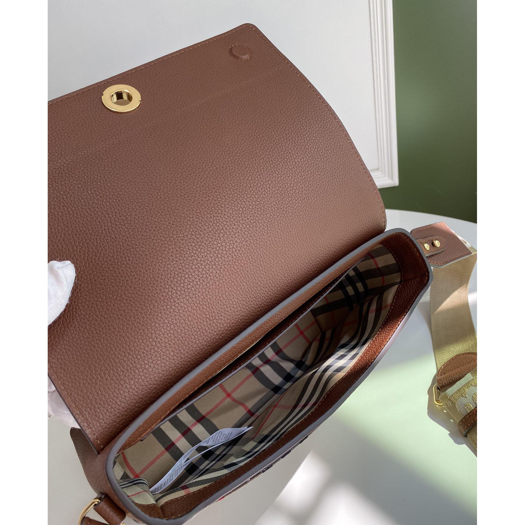 Burberry Vintage Check And Leather Note Crossbody Bag(25-18-8.5CM) - FashionPlug