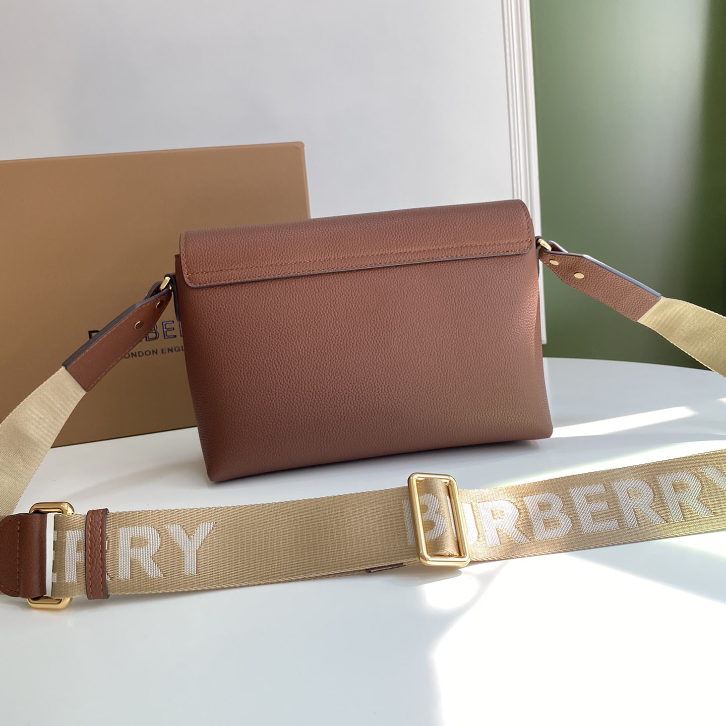 Burberry Vintage Check And Leather Note Crossbody Bag(25-18-8.5CM) - FashionPlug