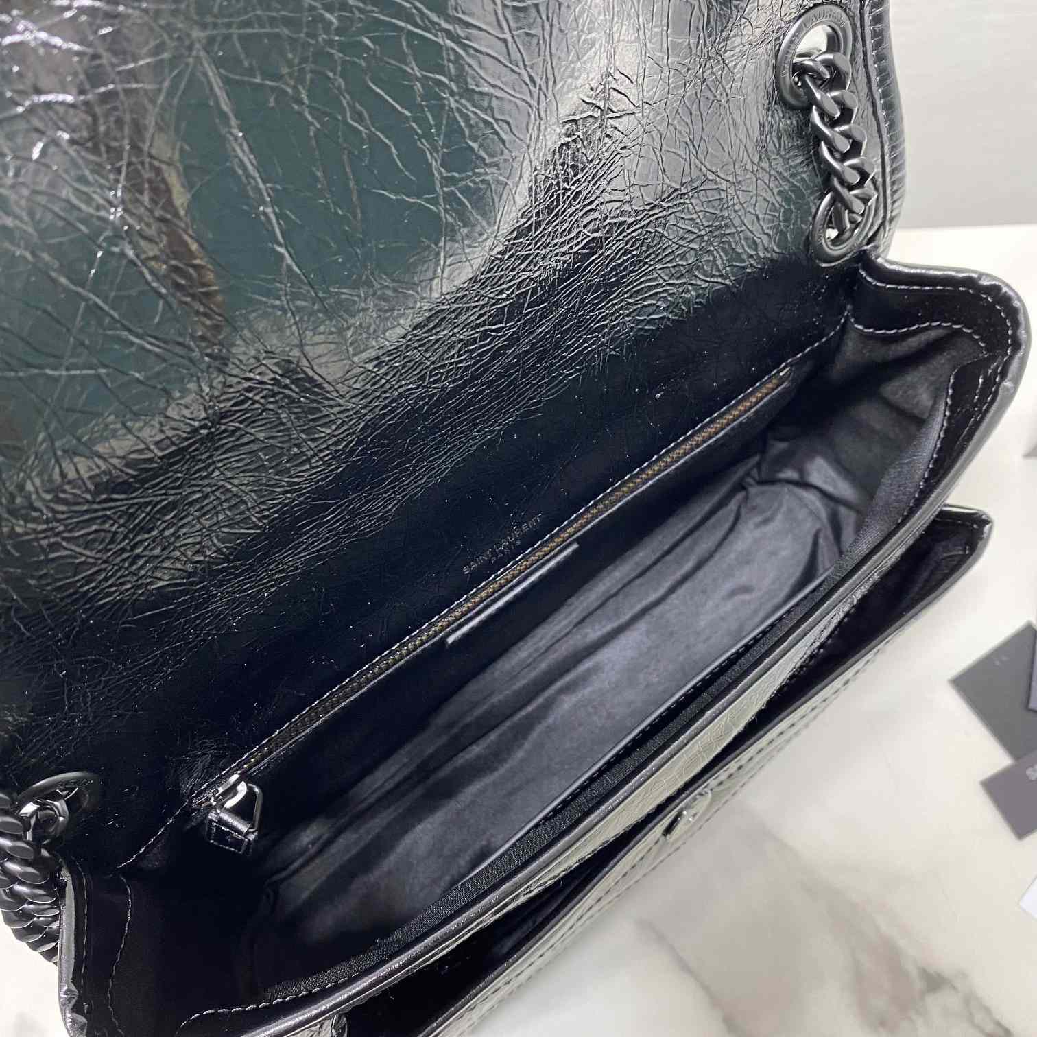 Saint Laurent Niki Medium Chain Bag In Crinkled Vintage Leather  - FashionPlug