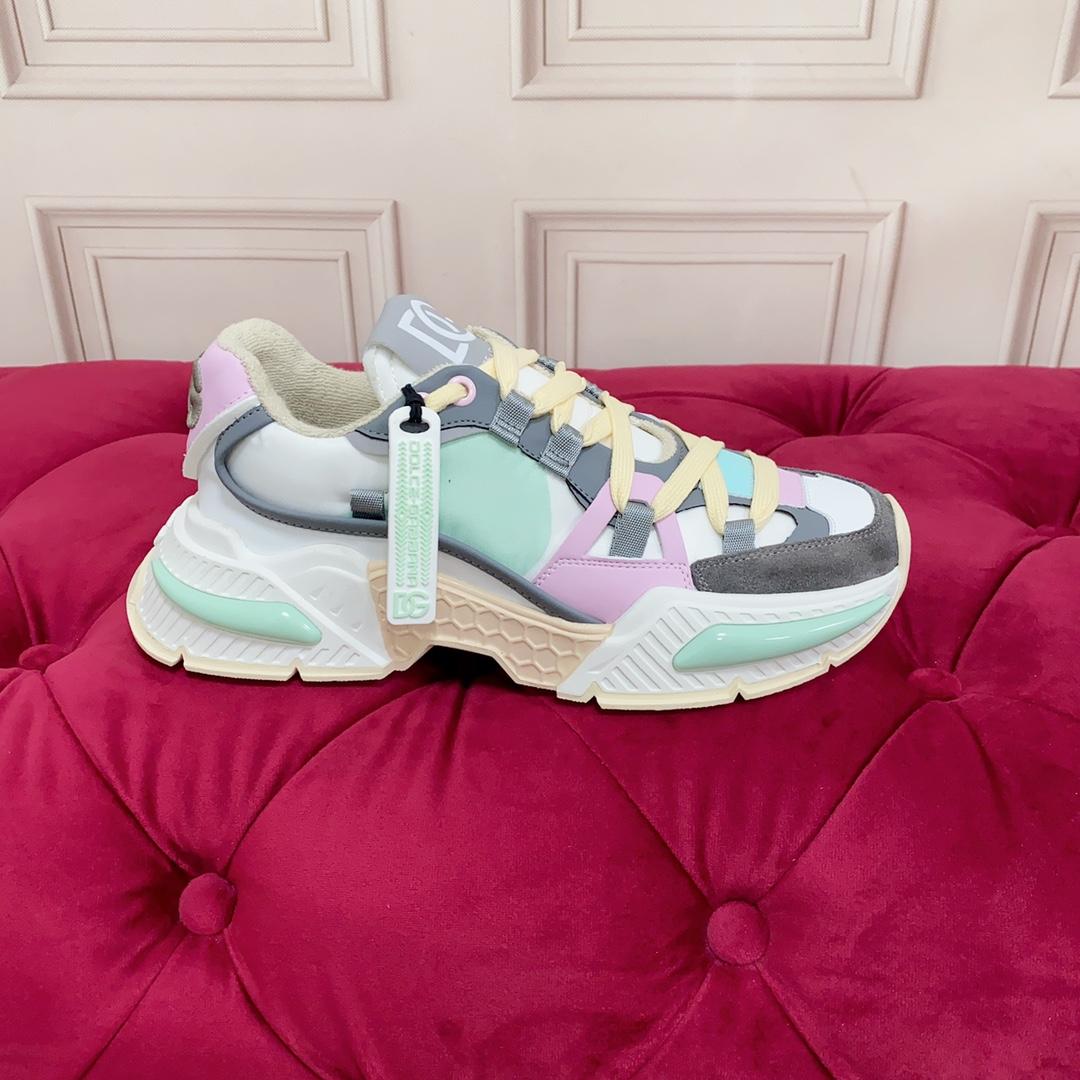 Dolce & Gabbana Mixed-Material Airmaster Sneakers - FashionPlug