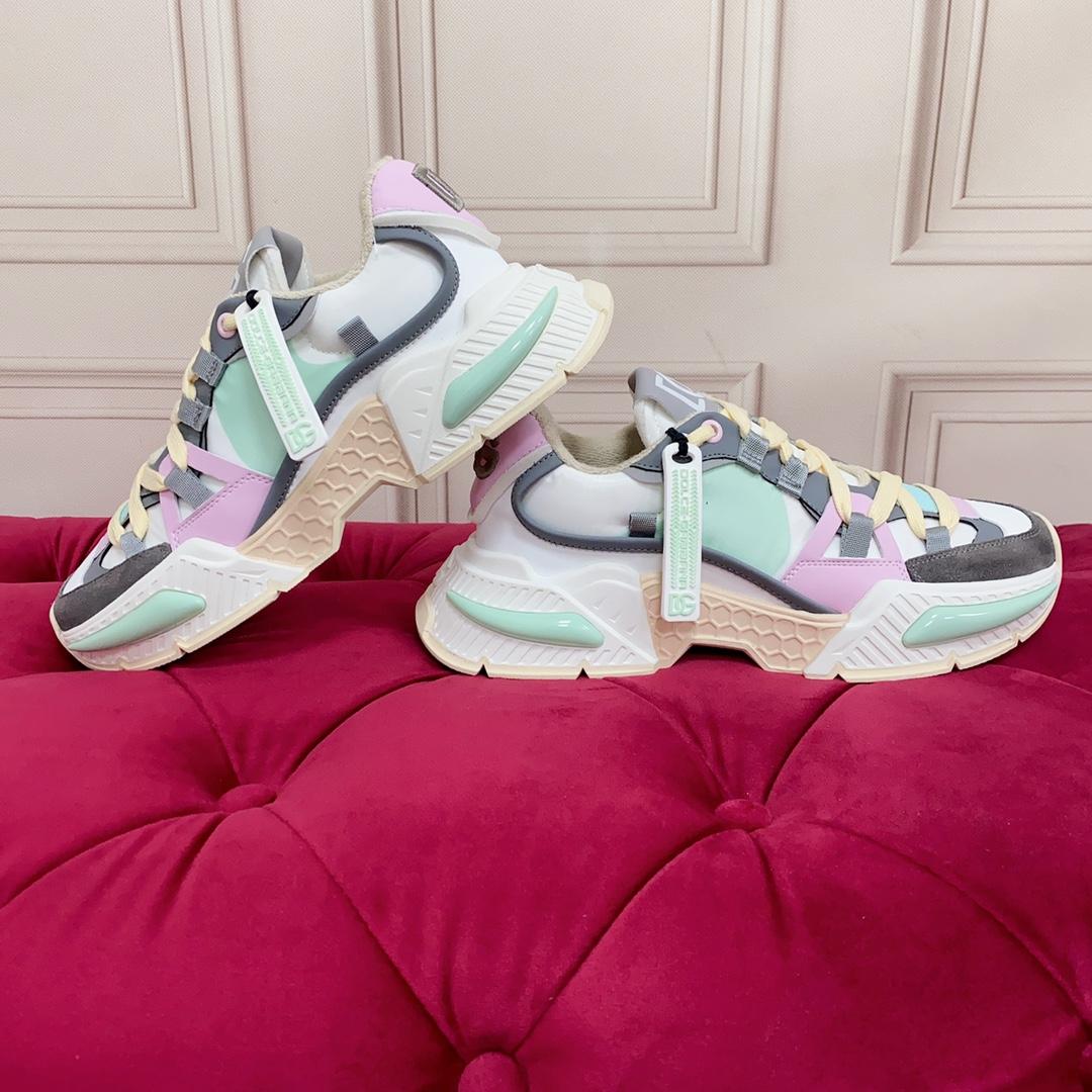 Dolce & Gabbana Mixed-Material Airmaster Sneakers - FashionPlug