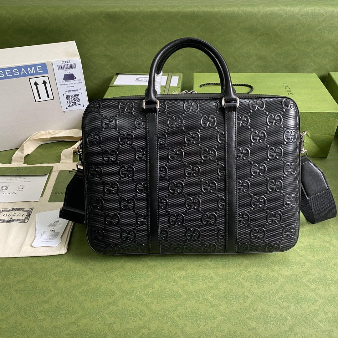 Gucci GG Embossed Briefcase(40-29-6cm) - FashionPlug