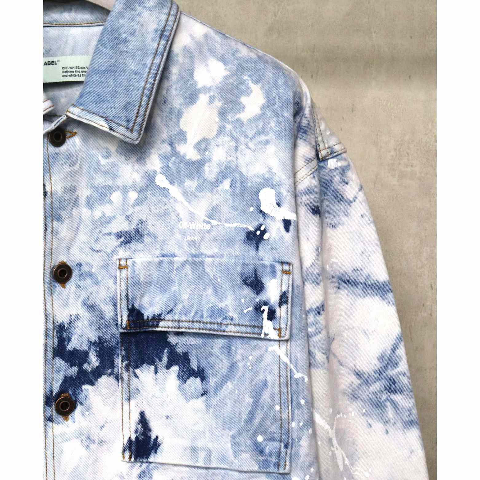 Off-White Men's Skater Heaven Denim Jacket - FashionPlug