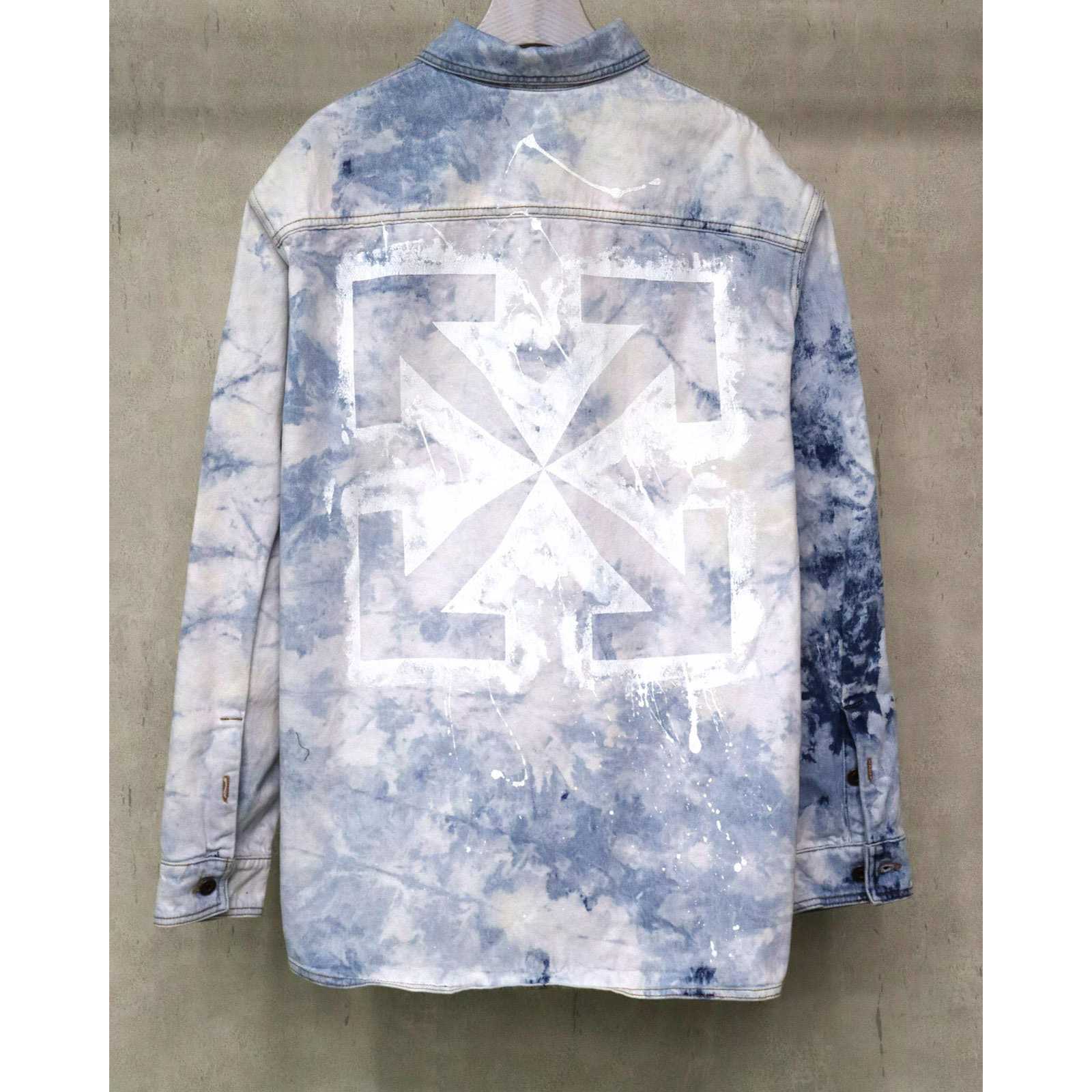 Off-White Men's Skater Heaven Denim Jacket - FashionPlug