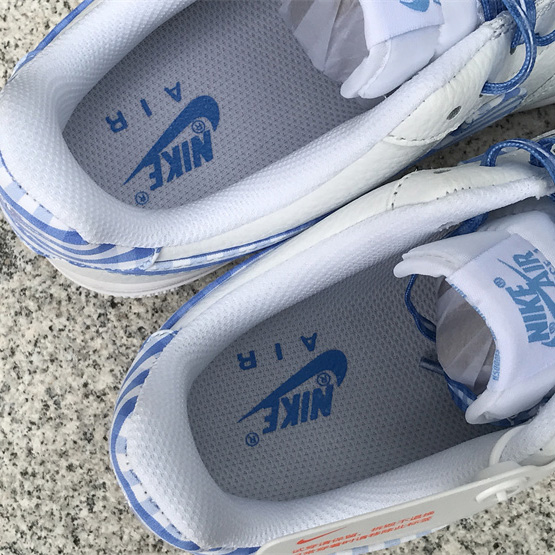 Nike Air Force 1 Low 'Blue Gingham' Sneaker       DZ2784-100 - FashionPlug