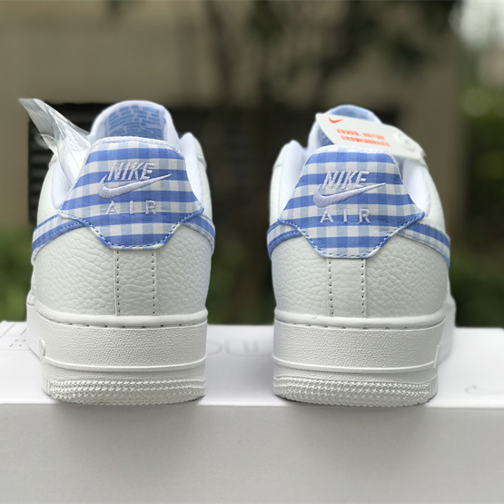 Nike Air Force 1 Low 'Blue Gingham' Sneaker       DZ2784-100 - FashionPlug