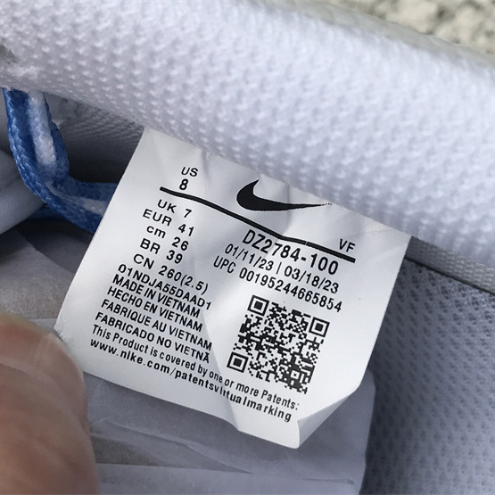 Nike Air Force 1 Low 'Blue Gingham' Sneaker       DZ2784-100 - FashionPlug