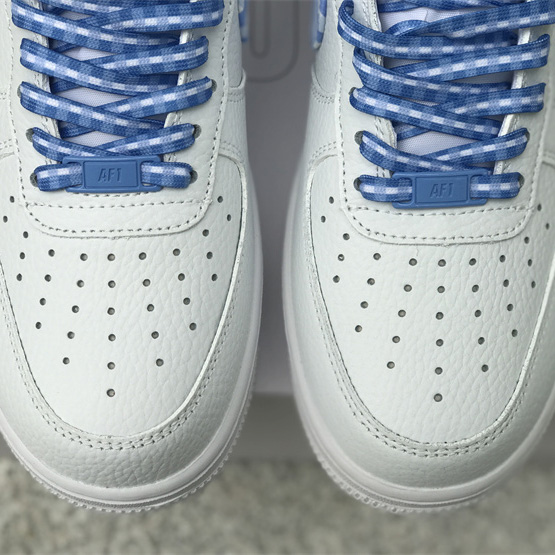 Nike Air Force 1 Low 'Blue Gingham' Sneaker       DZ2784-100 - FashionPlug