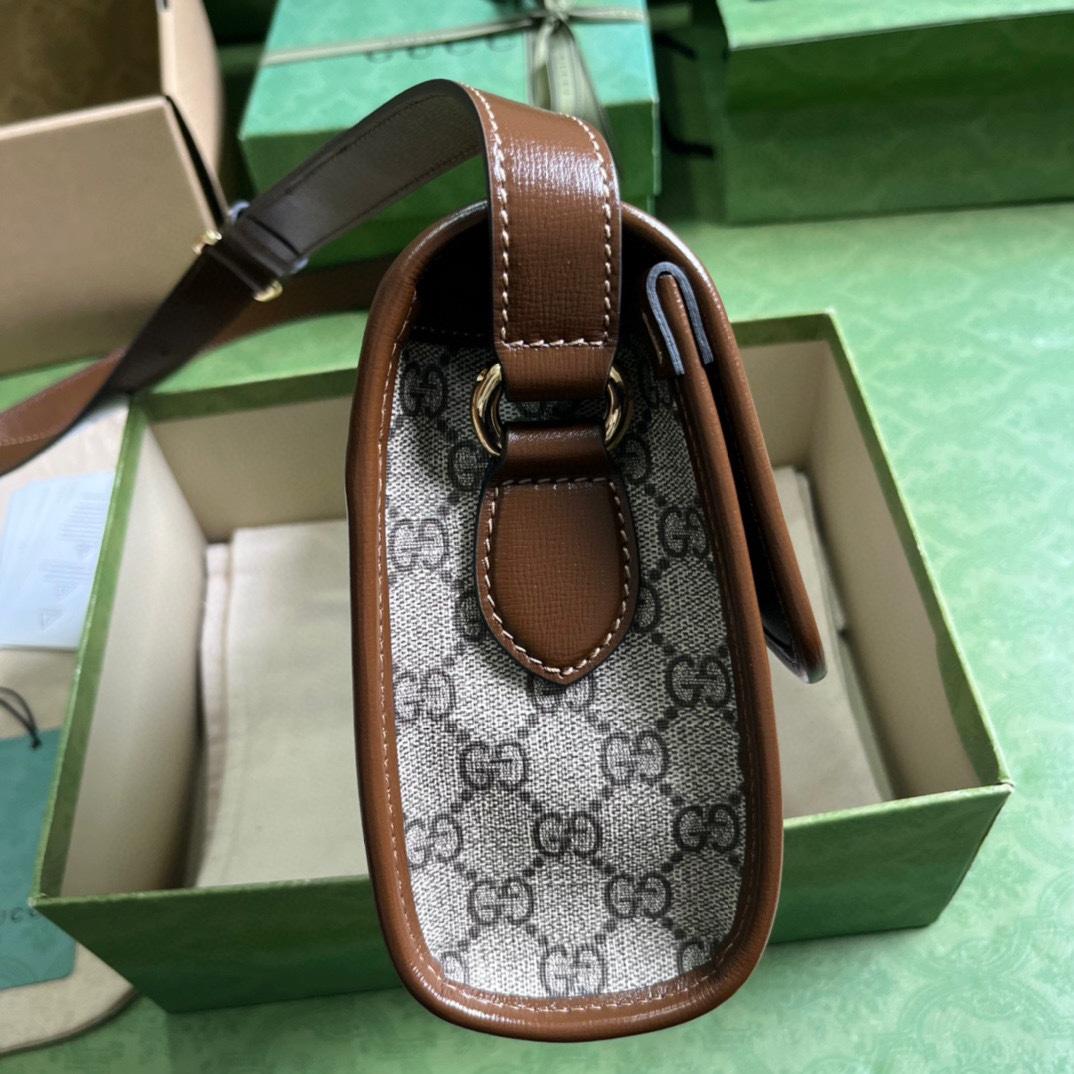 Gucci GG Messenger Bag With Interlocking G(25.4-17-7.8cm)    - FashionPlug