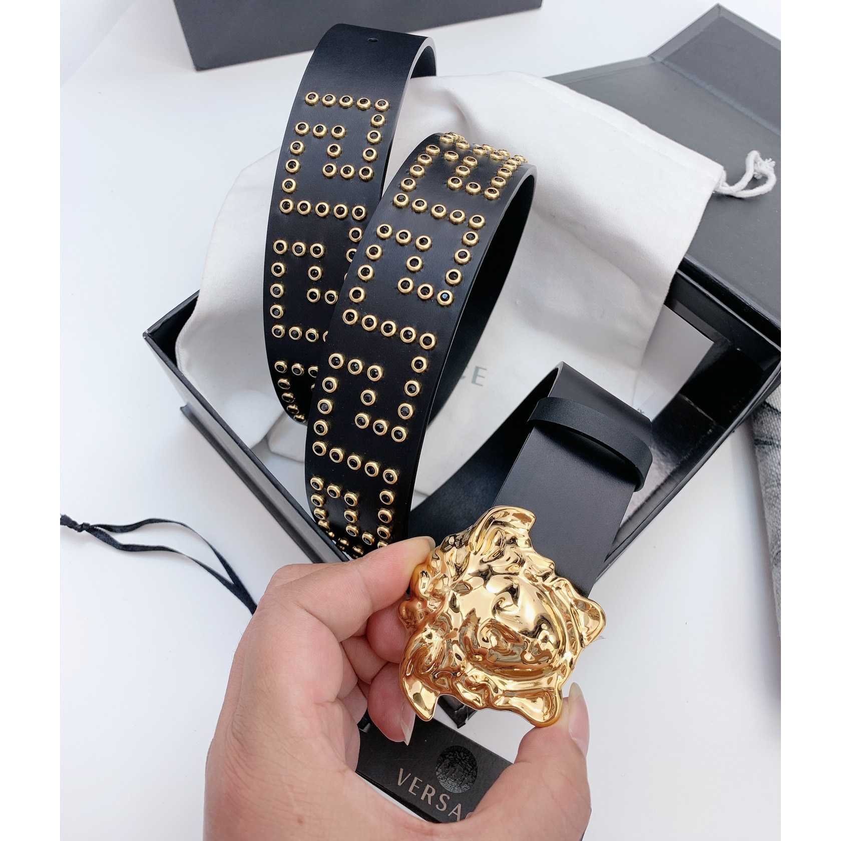 Versace Medusa Leathre Belt    40mm - FashionPlug