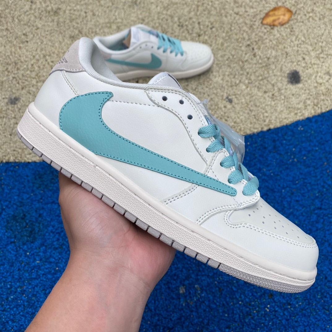 TIFFANY & CO. x Travis Scott x Air Jordan 1 Low “11837” Sneaker      DM7866-220 - FashionPlug