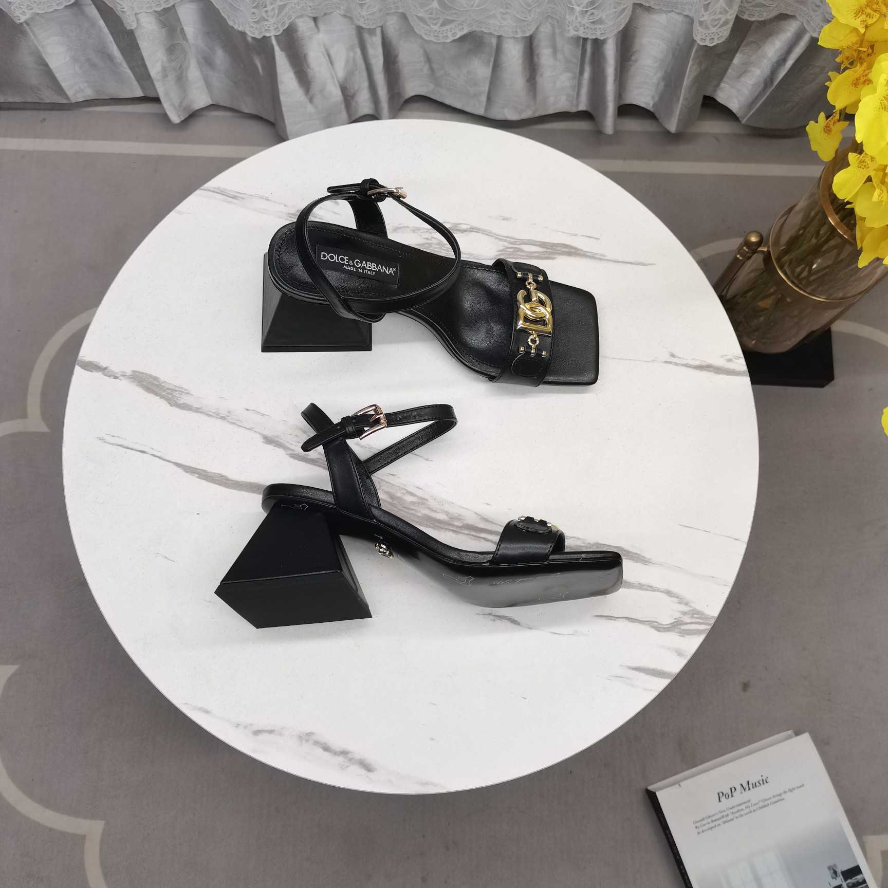 Dolce & Gabbana Nappa-look Fabric Sandals - FashionPlug