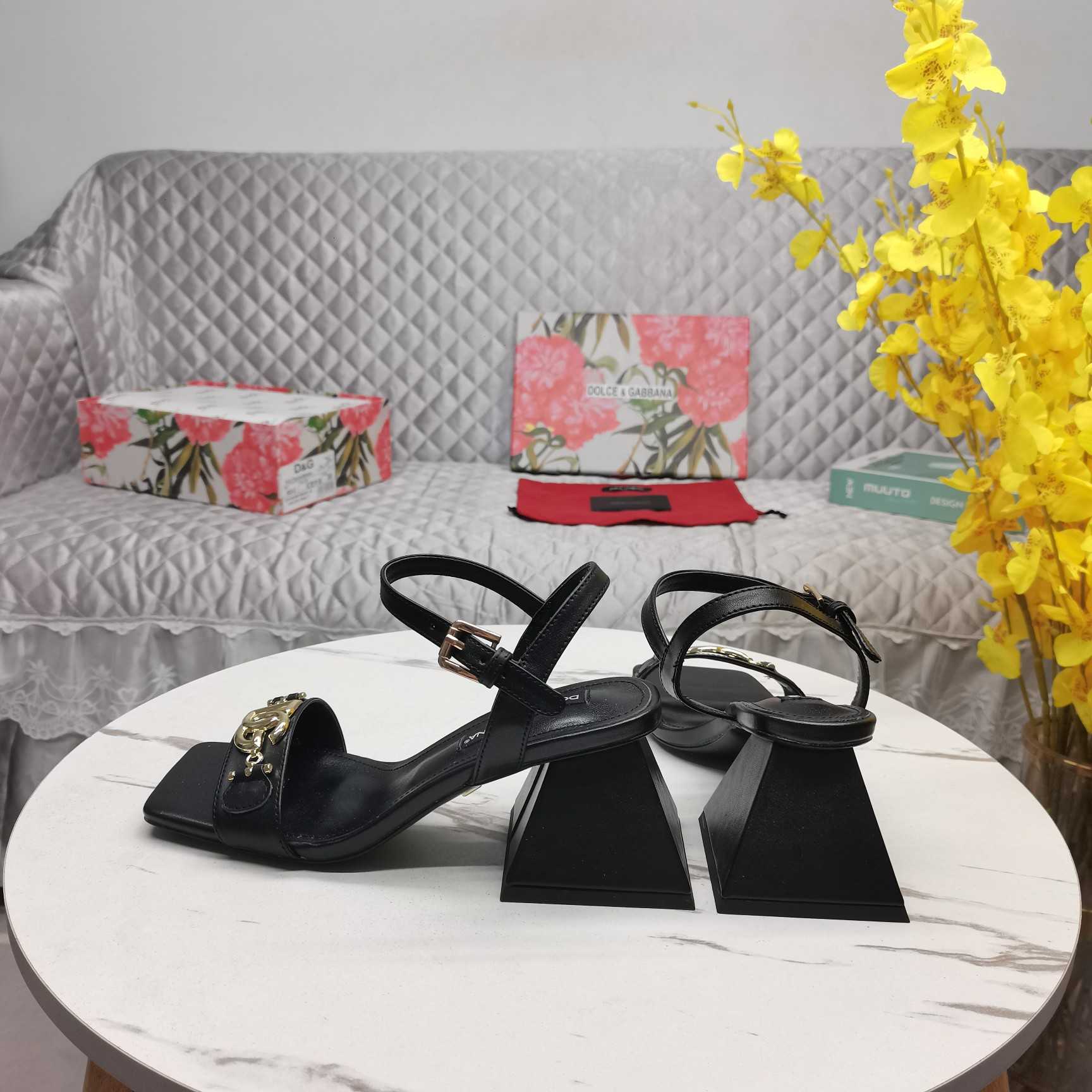 Dolce & Gabbana Nappa-look Fabric Sandals - FashionPlug
