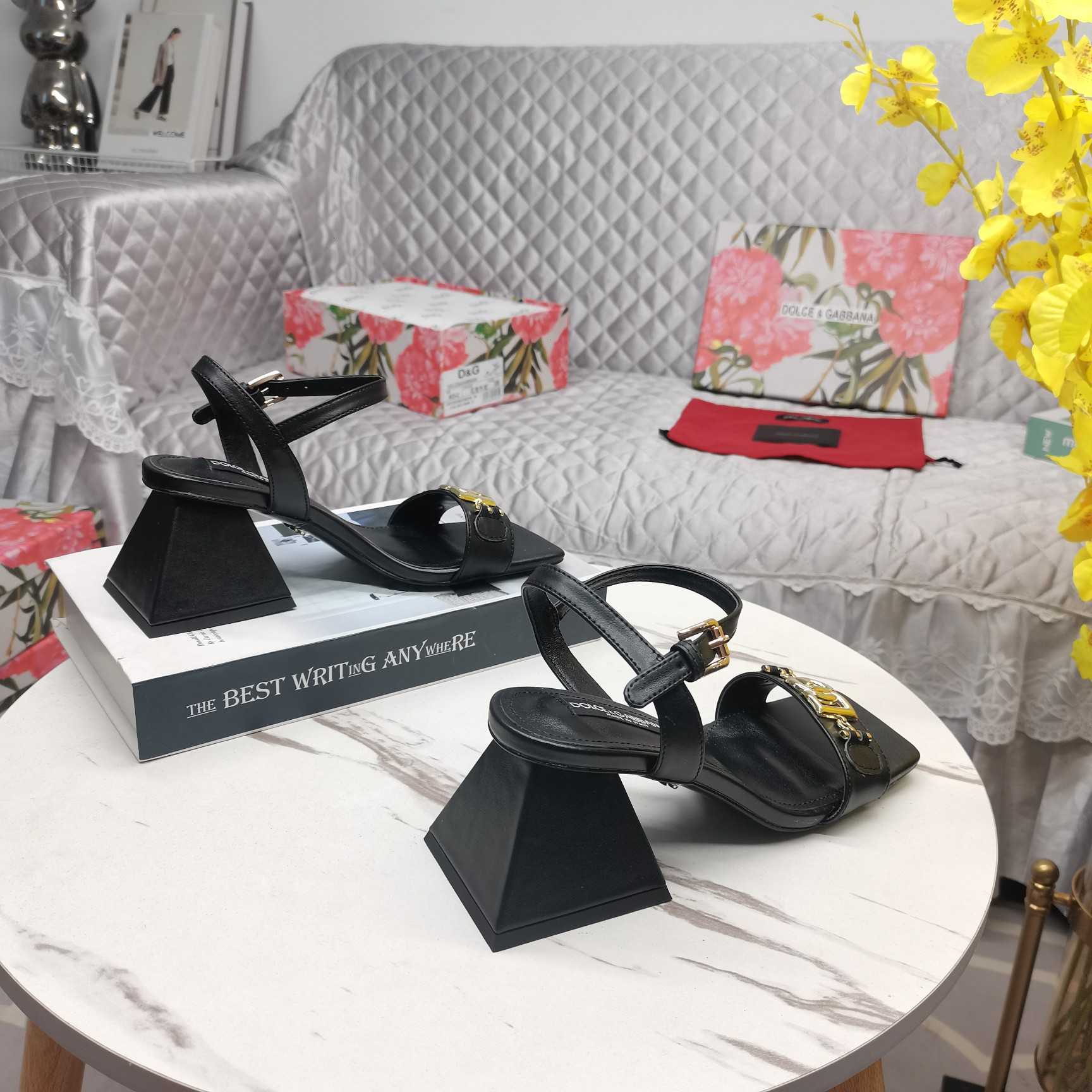 Dolce & Gabbana Nappa-look Fabric Sandals - FashionPlug