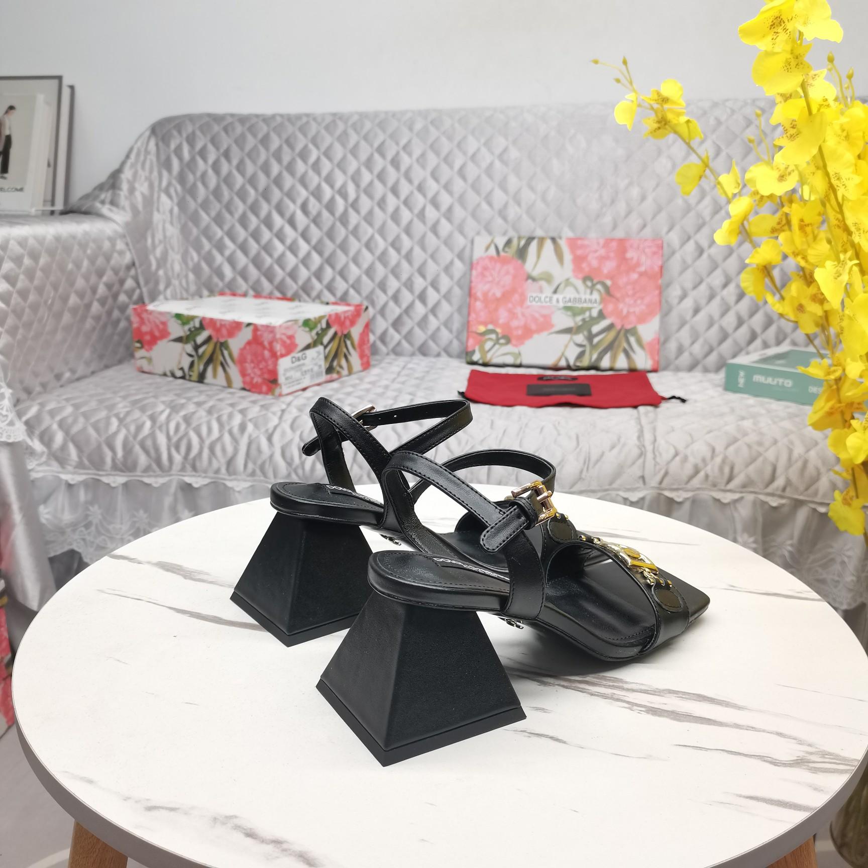 Dolce & Gabbana Nappa-look Fabric Sandals - FashionPlug