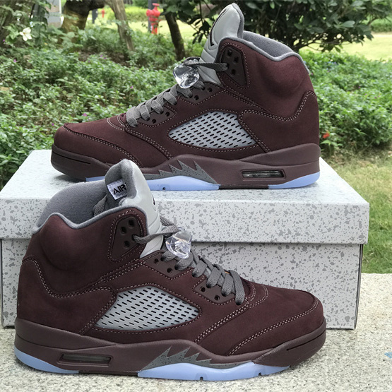 Air Jordan 5 “Burgundy” Sneakers      DZ4131-600 - FashionPlug