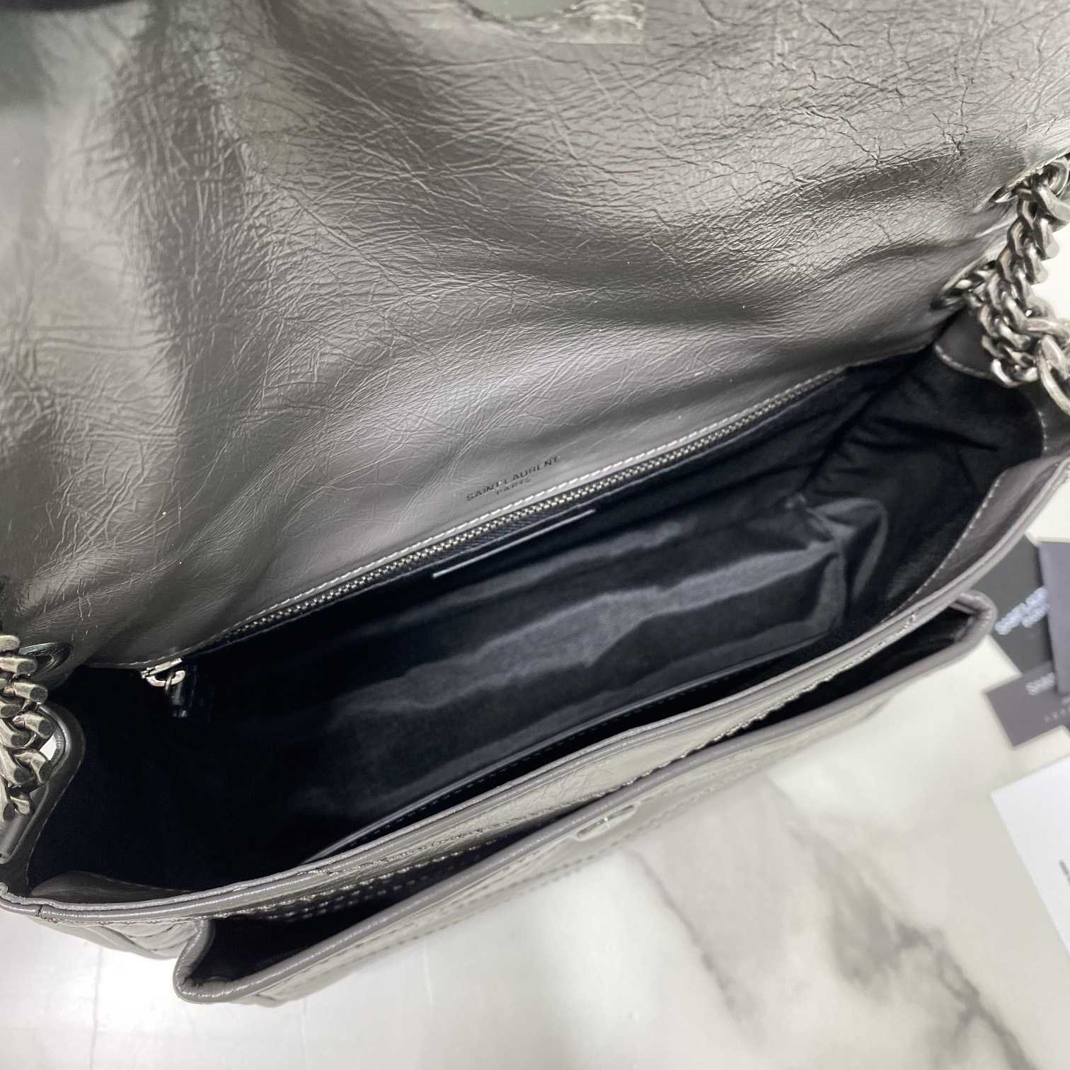 Saint Laurent Niki Medium Chain Bag In Crinkled Vintage Leather  - FashionPlug