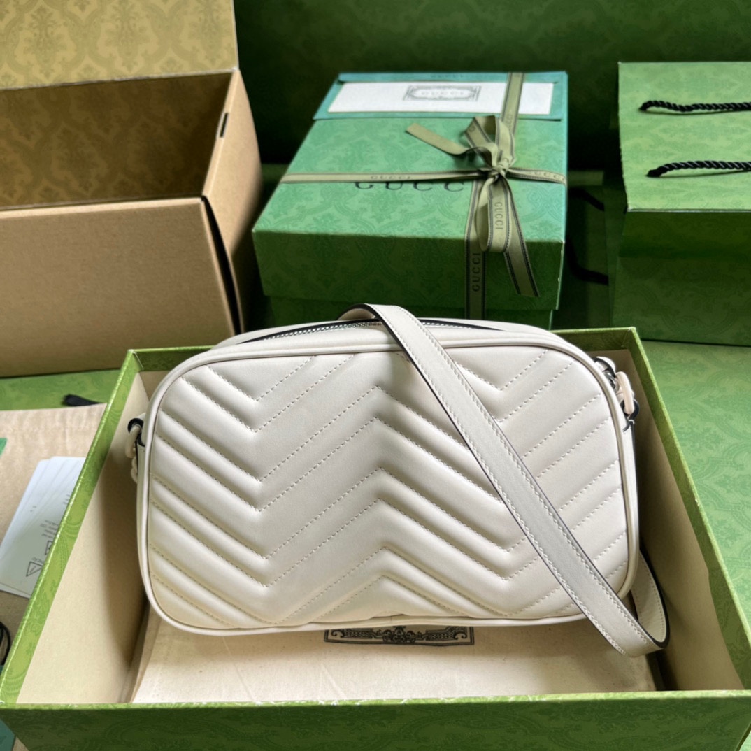 Gucci GG Marmont Matelassé Shoulder Bag(24*13*7cm) - FashionPlug