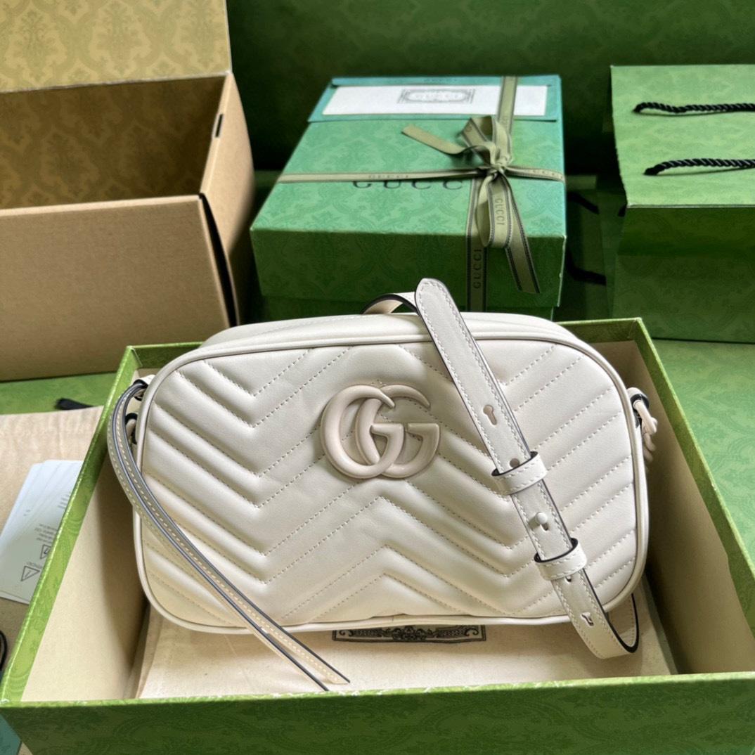 Gucci GG Marmont Matelassé Shoulder Bag(24*13*7cm) - FashionPlug