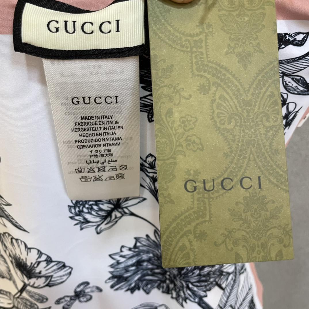 Gucci Visual Mood Reversible Tie-shoulder One Piece Swimsuit - FashionPlug