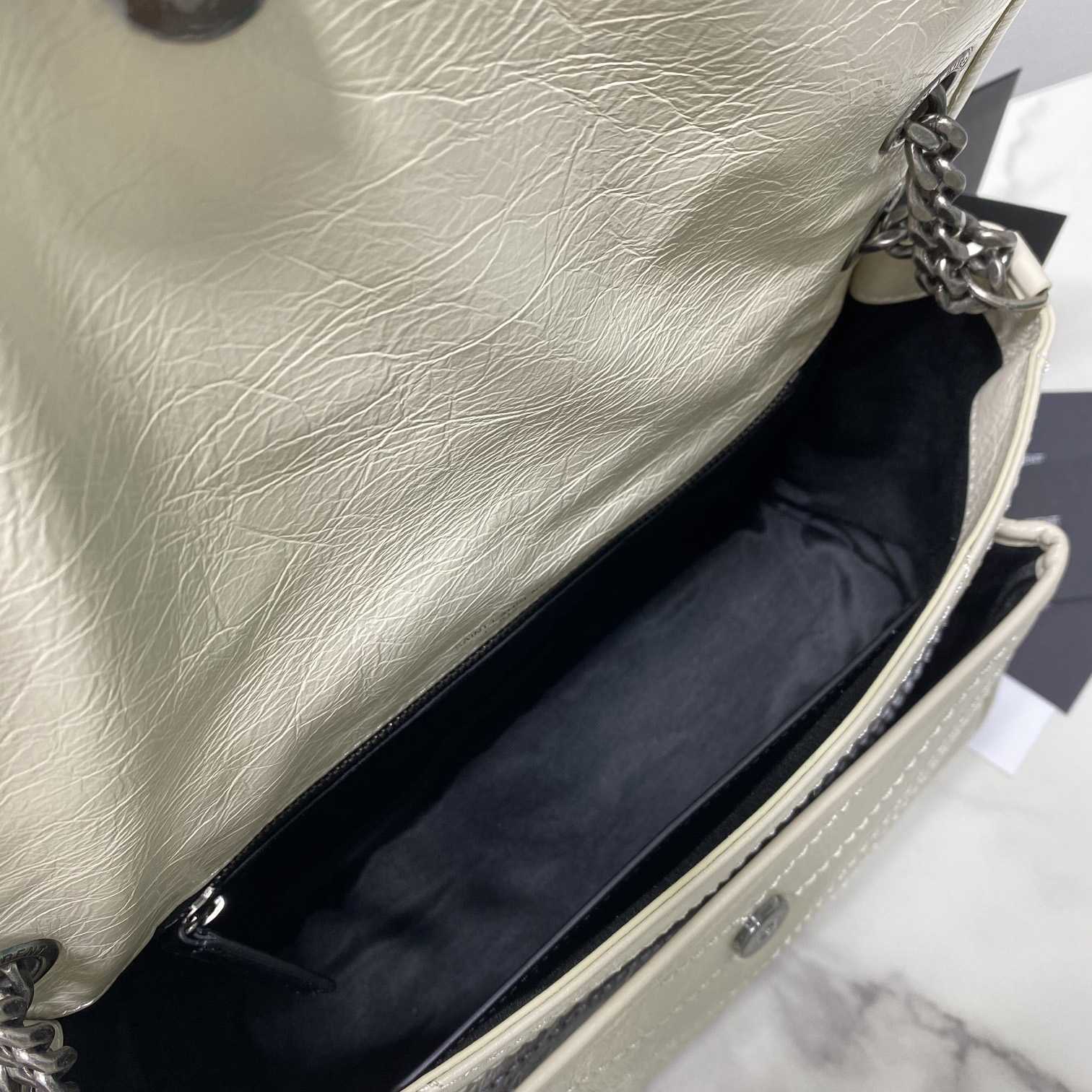 Saint Laurent Niki Medium Chain Bag In Crinkled Vintage Leather  - FashionPlug