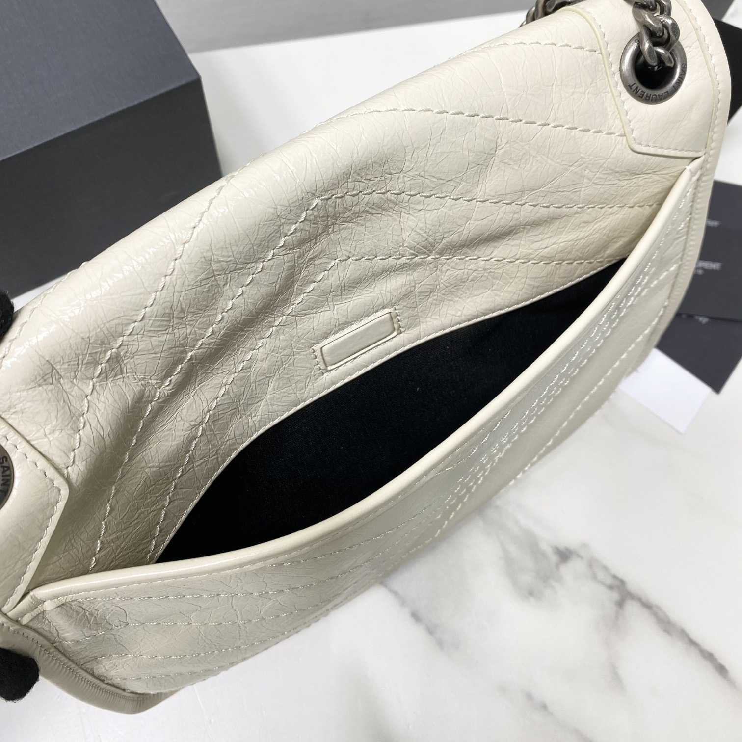 Saint Laurent Niki Medium Chain Bag In Crinkled Vintage Leather  - FashionPlug