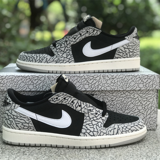 Air Jordan 1 Low OG “Black Cement” Sneaker      CZ0790-001 - FashionPlug