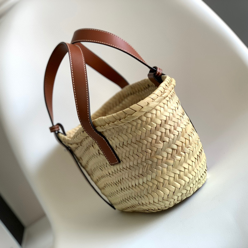 Loewe Basket Bag Woven Raffia  (33*17*13cm ) - FashionPlug