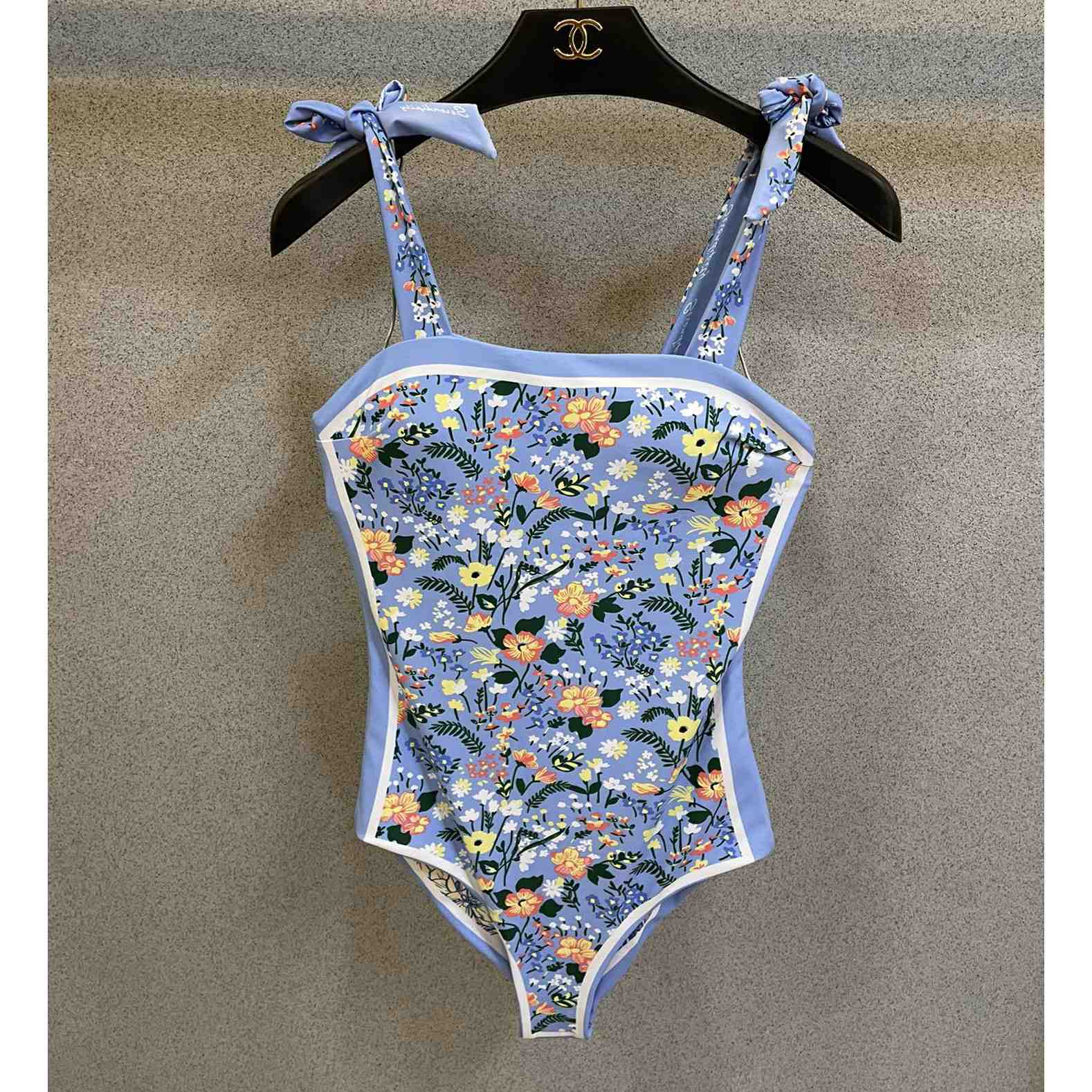 Gucci Visual Mood Reversible Tie-shoulder One Piece Swimsuit - FashionPlug
