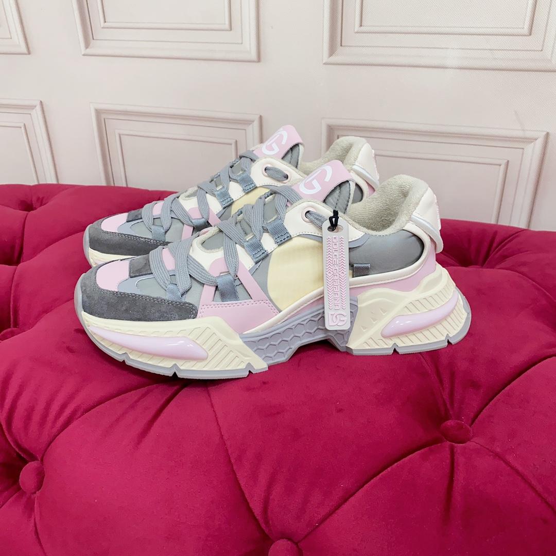Dolce & Gabbana Mixed-Material Airmaster Sneakers - FashionPlug