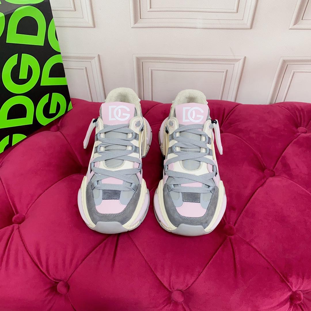 Dolce & Gabbana Mixed-Material Airmaster Sneakers - FashionPlug
