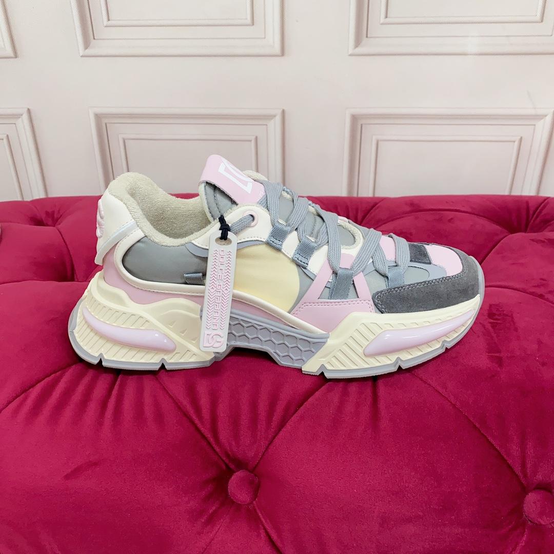 Dolce & Gabbana Mixed-Material Airmaster Sneakers - FashionPlug