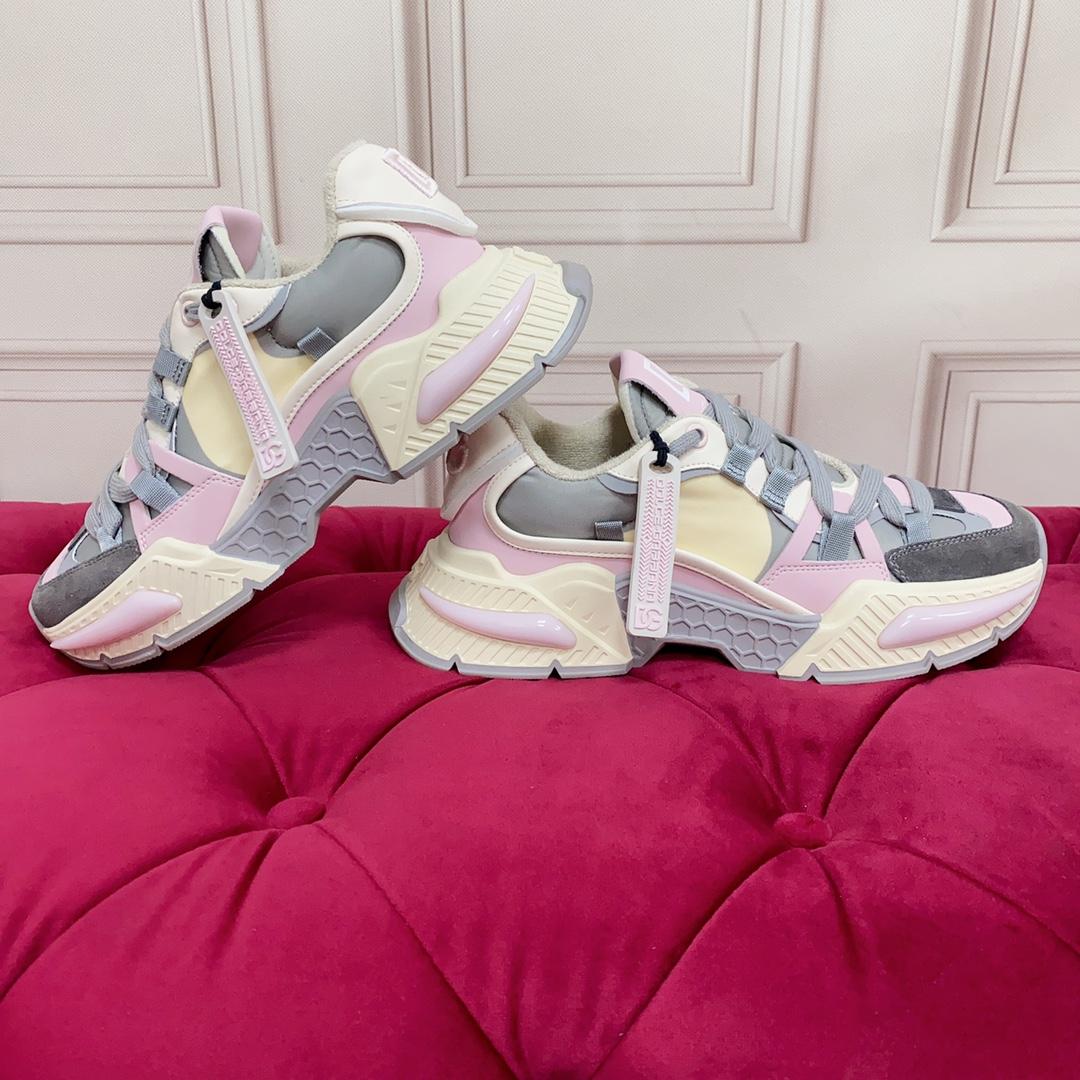 Dolce & Gabbana Mixed-Material Airmaster Sneakers - FashionPlug