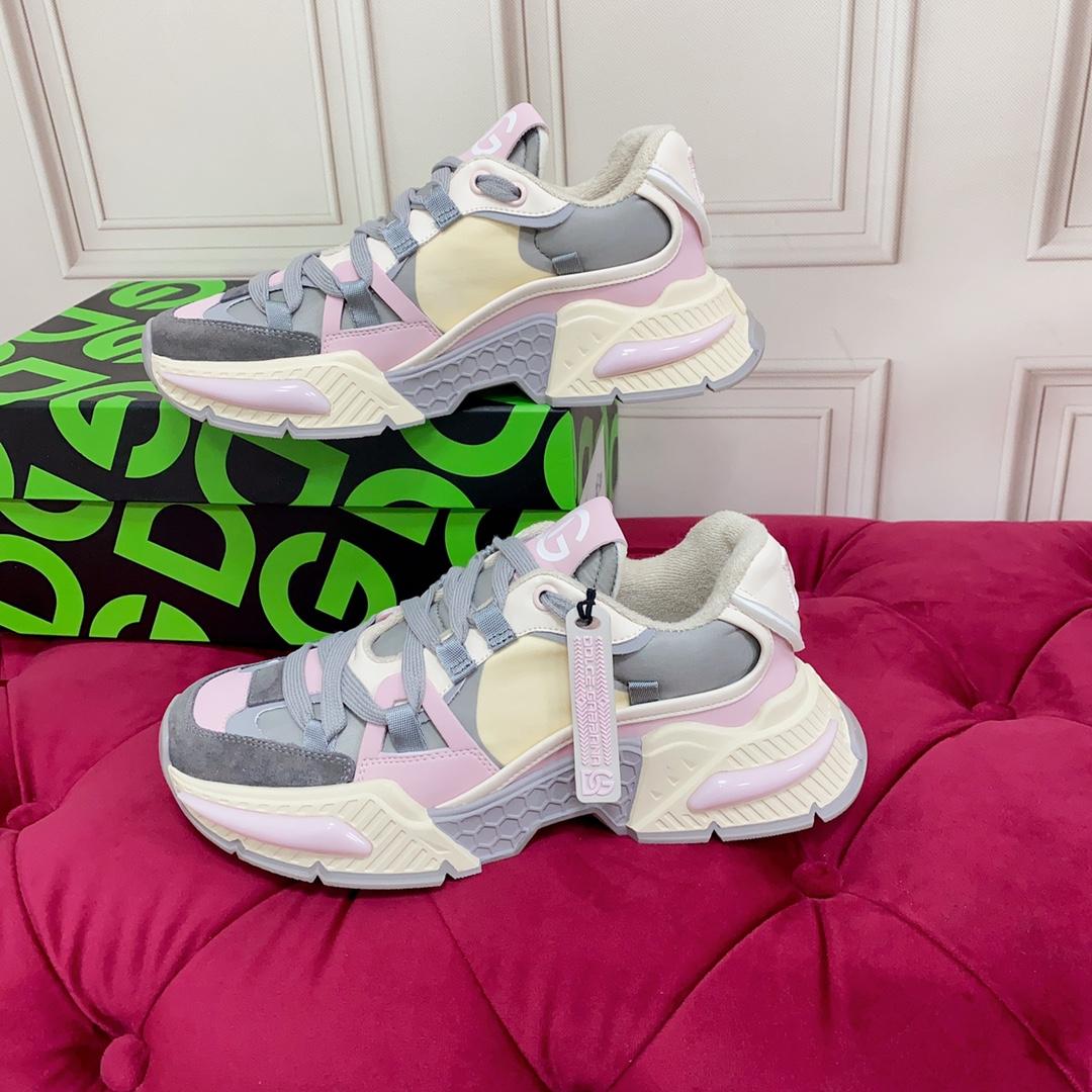 Dolce & Gabbana Mixed-Material Airmaster Sneakers - FashionPlug