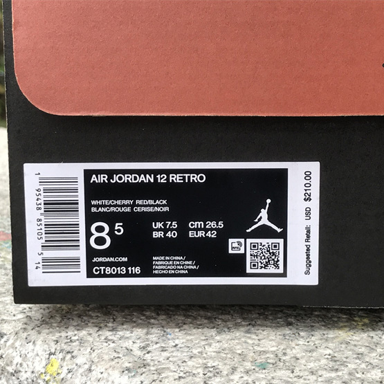 Air Jordan 12 “Cherry” Sneaker      CT8013-116  - FashionPlug
