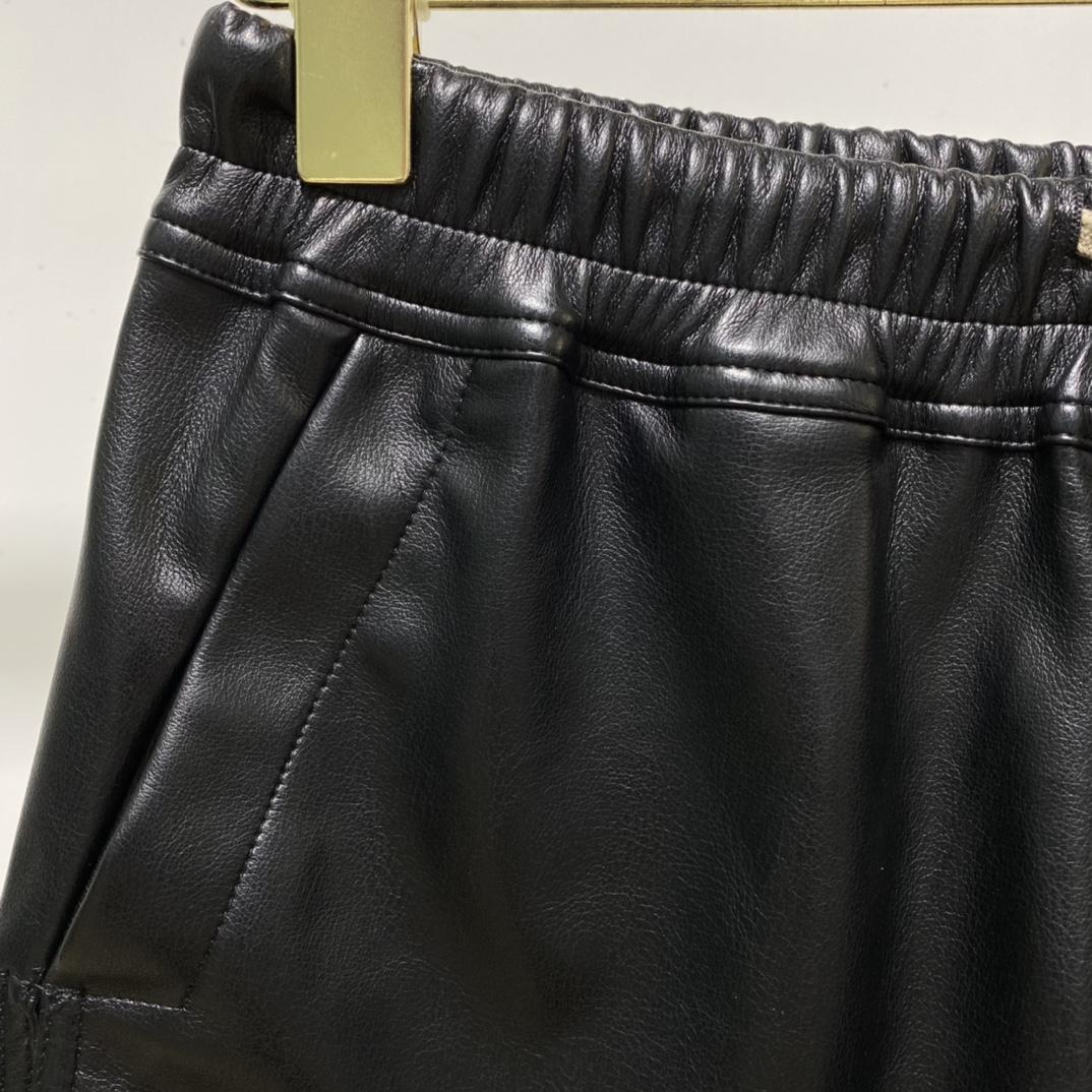 Rick Owens Black Boxer Leather Shorts - FashionPlug