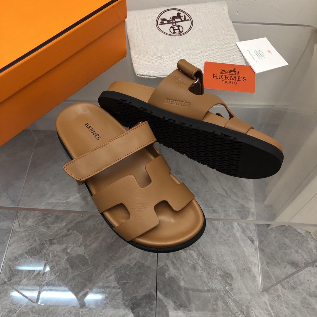Hermes Authenticated Chypre Sandal Leather - FashionPlug
