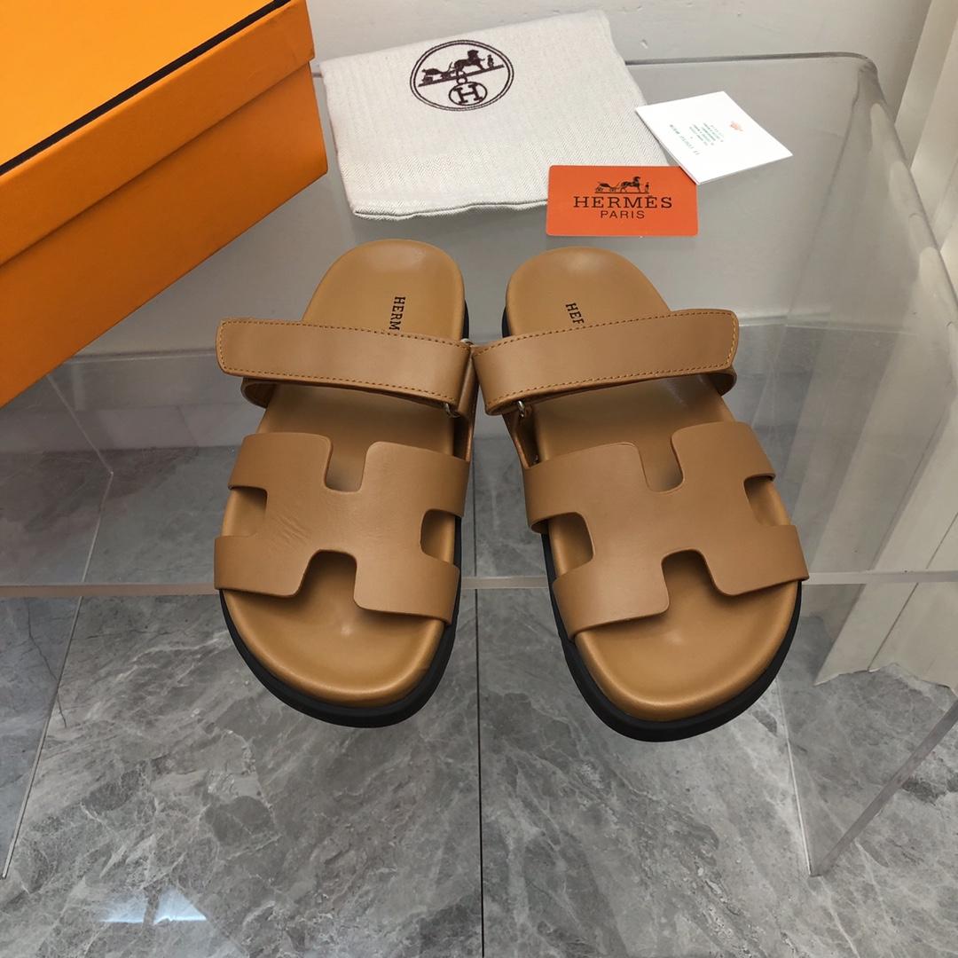 Hermes Authenticated Chypre Sandal Leather - FashionPlug