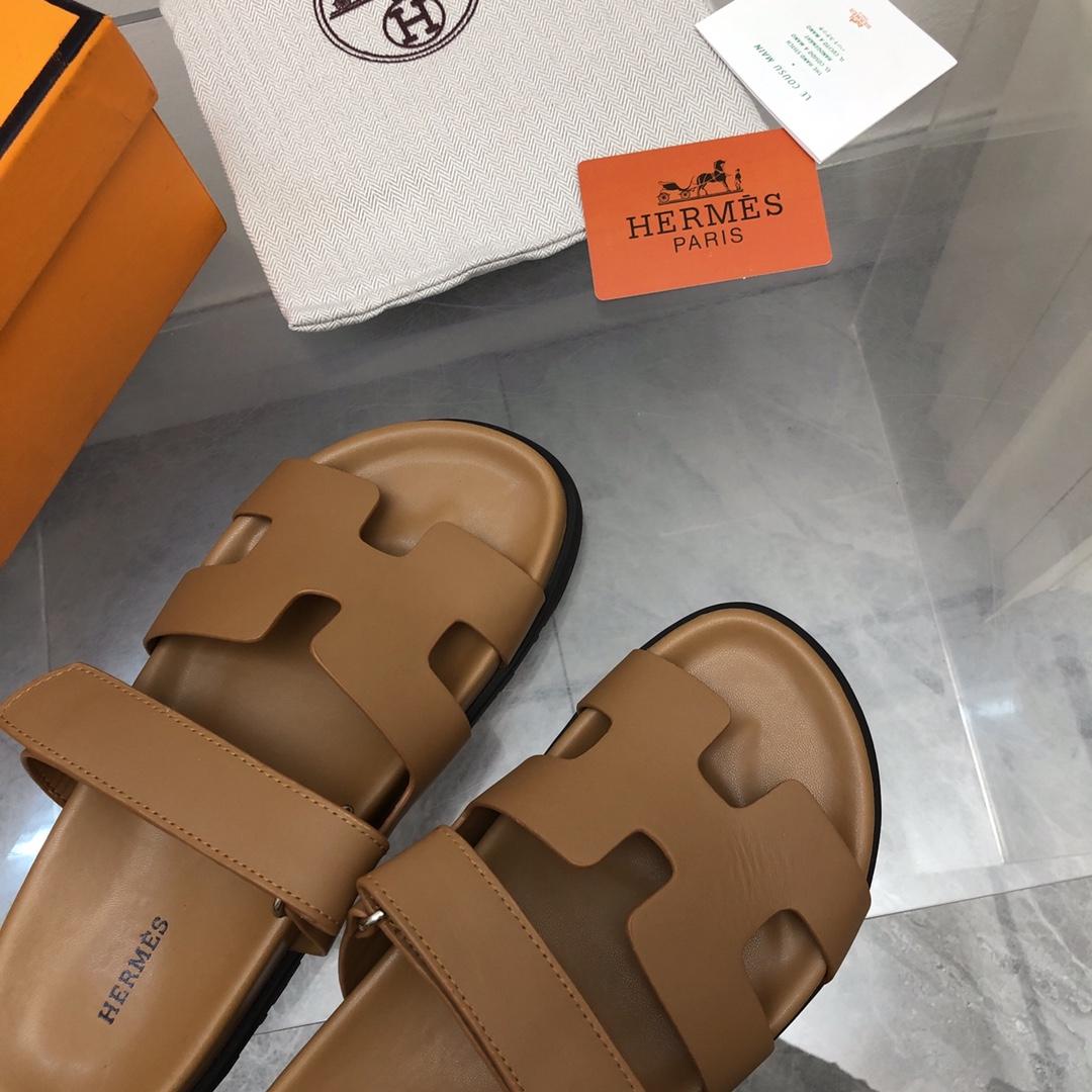 Hermes Authenticated Chypre Sandal Leather - FashionPlug