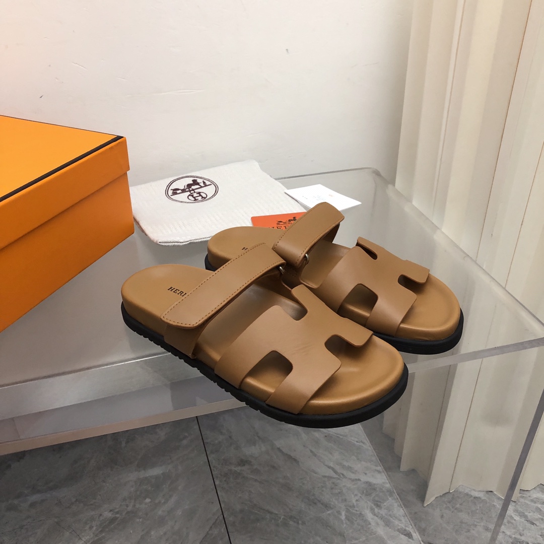 Hermes Authenticated Chypre Sandal Leather - FashionPlug