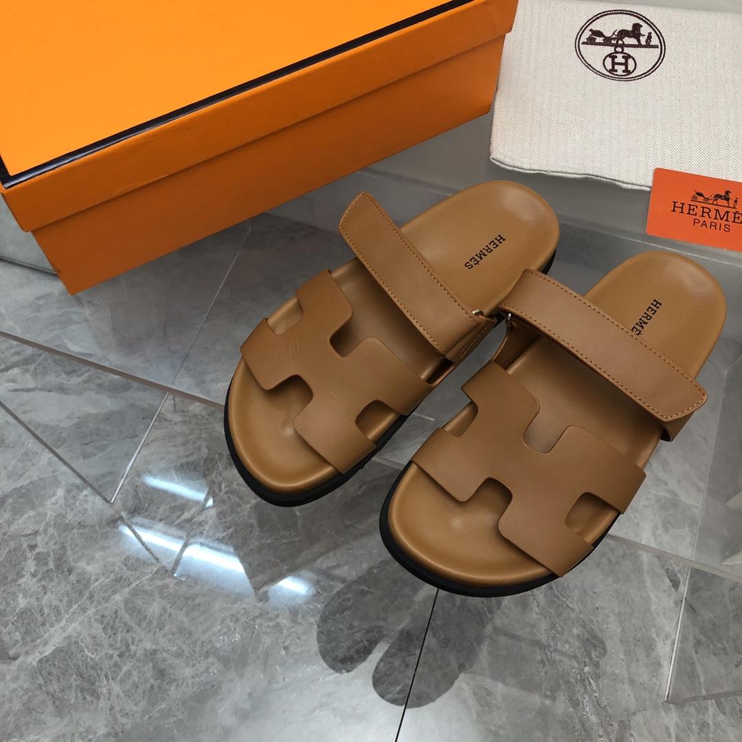 Hermes Authenticated Chypre Sandal Leather - FashionPlug