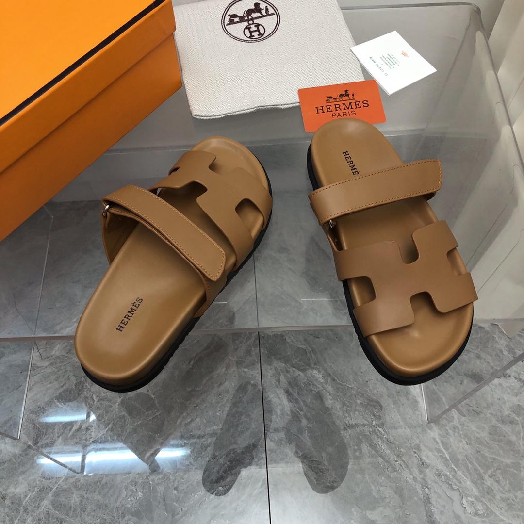 Hermes Authenticated Chypre Sandal Leather - FashionPlug