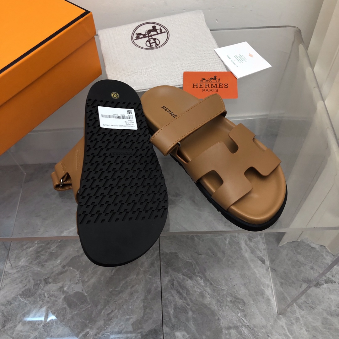 Hermes Authenticated Chypre Sandal Leather - FashionPlug