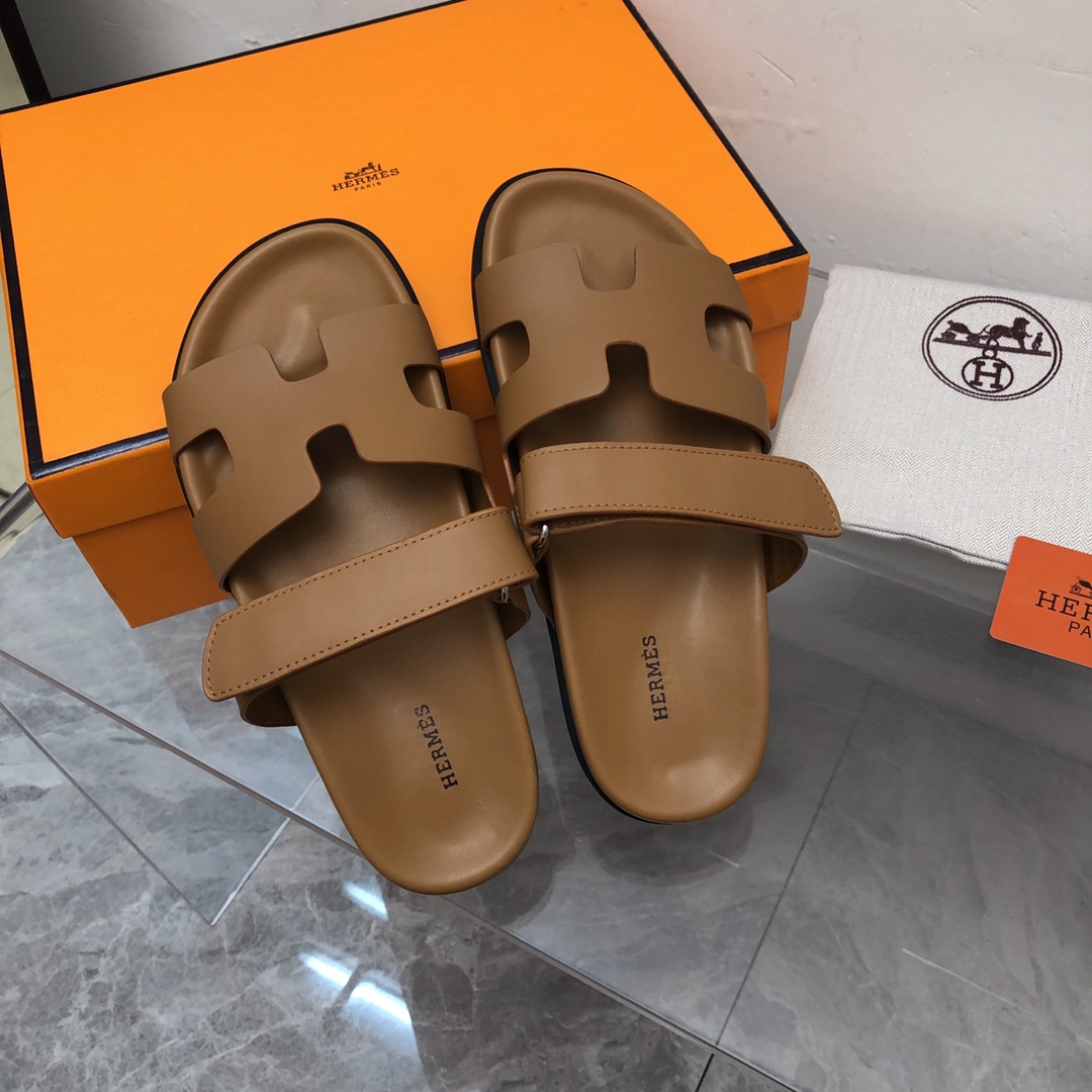 Hermes Authenticated Chypre Sandal Leather - FashionPlug