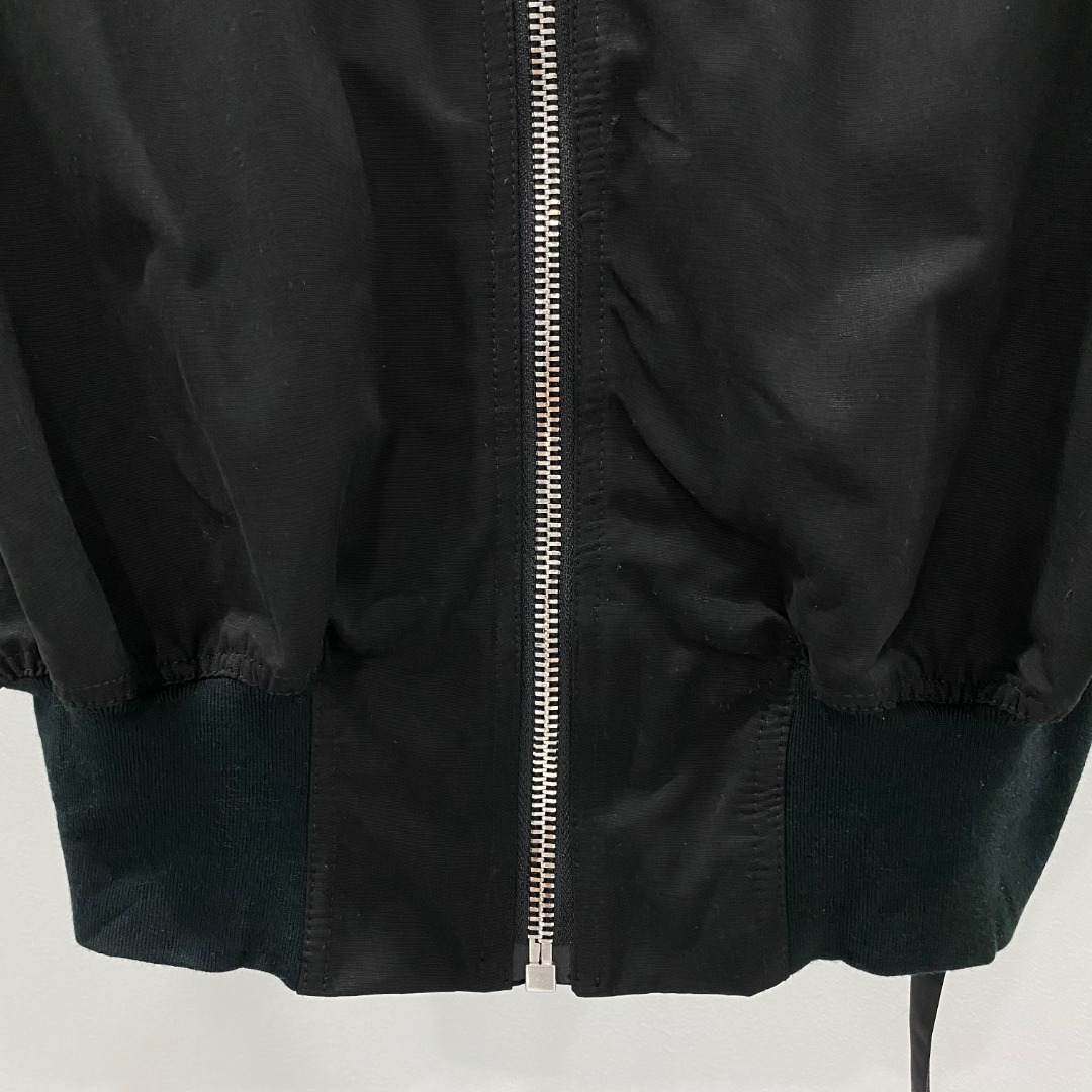 Rick Owens Drkshdw Black Sleeveless Cropped Bomber Jacket - FashionPlug
