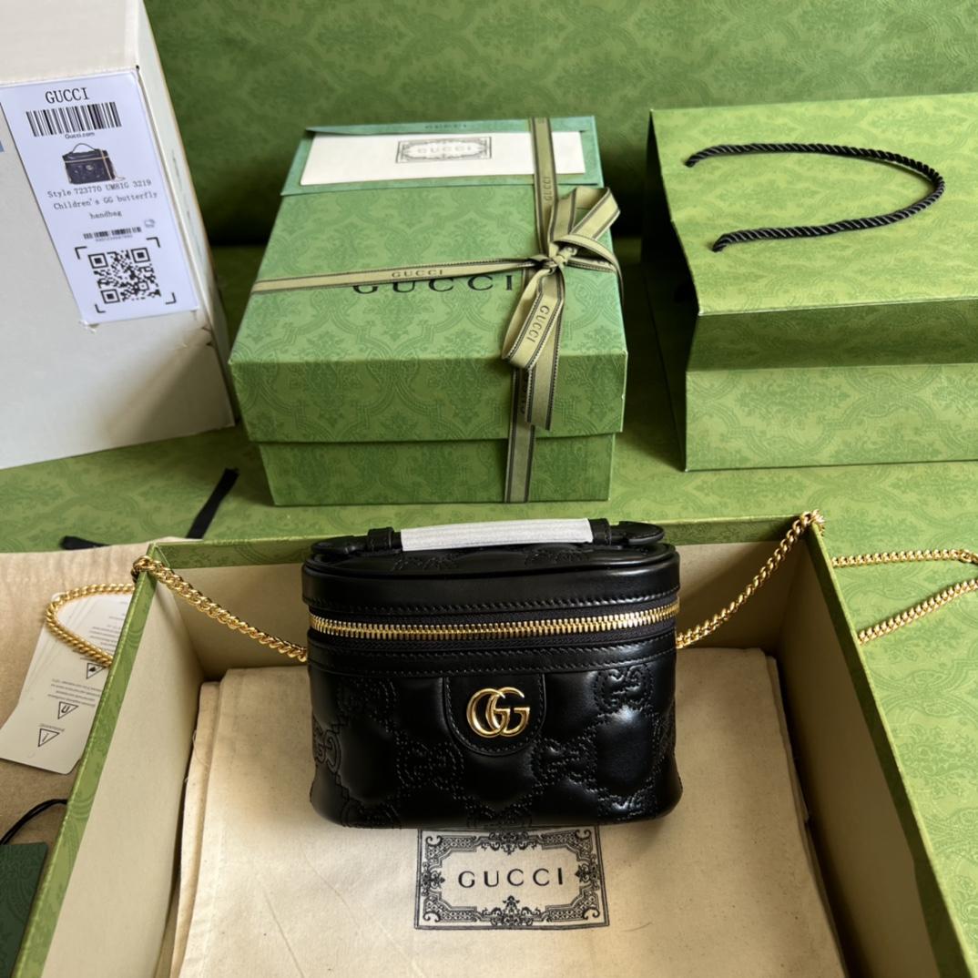 Gucci GG Matelassé Top Handle Mini Bag(16-10.5-5cm) - FashionPlug