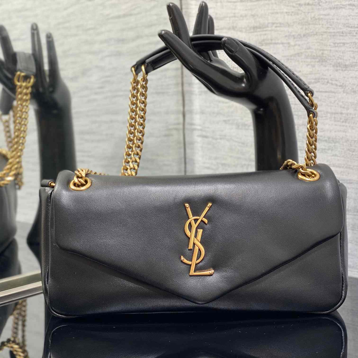 Saint Laurent Calypso In Lambskin - FashionPlug